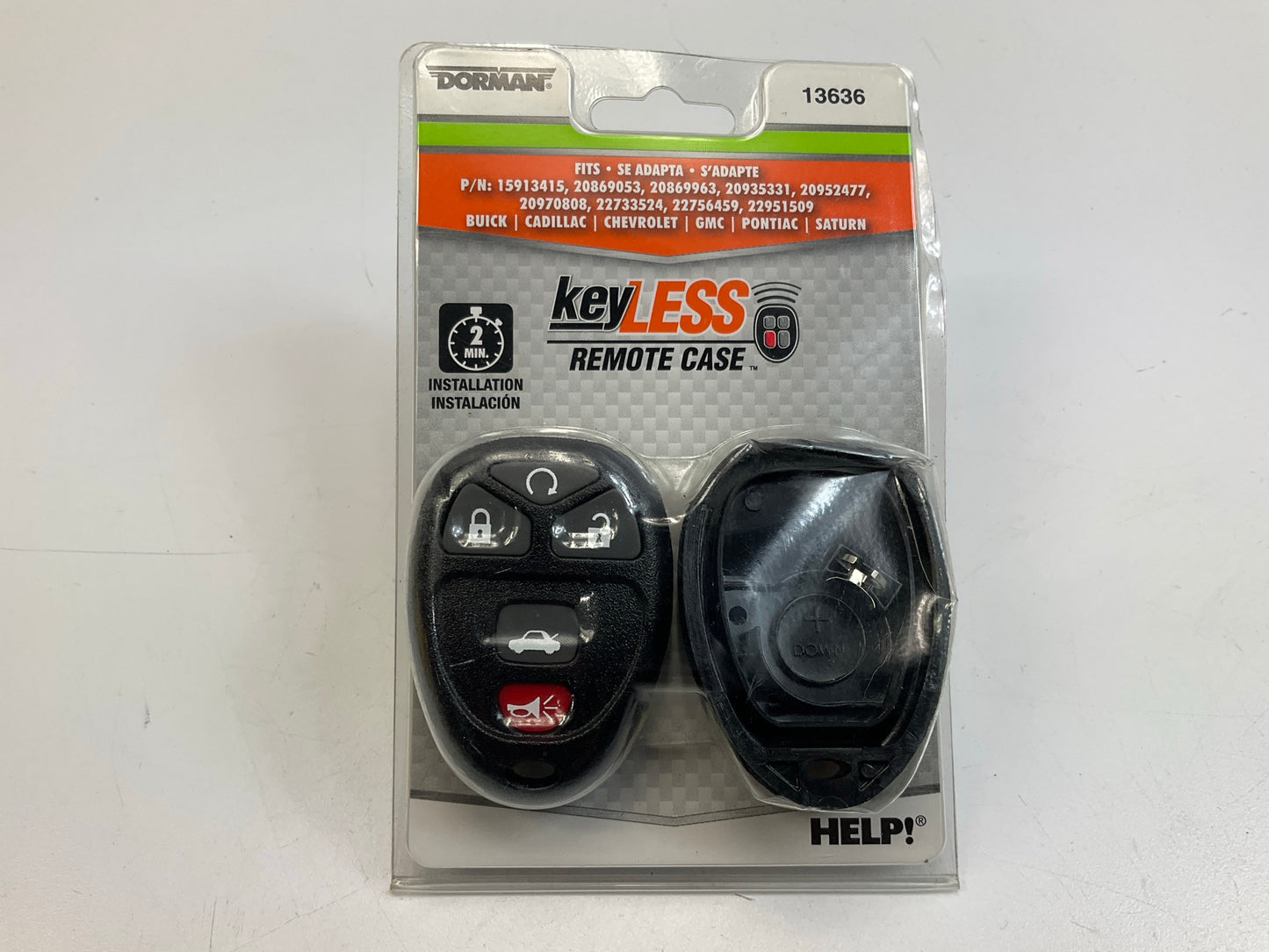 EMPTY CASE ONLY - Dorman 13636 Keyless Fob Entry Transmitter Cover-Remote Case