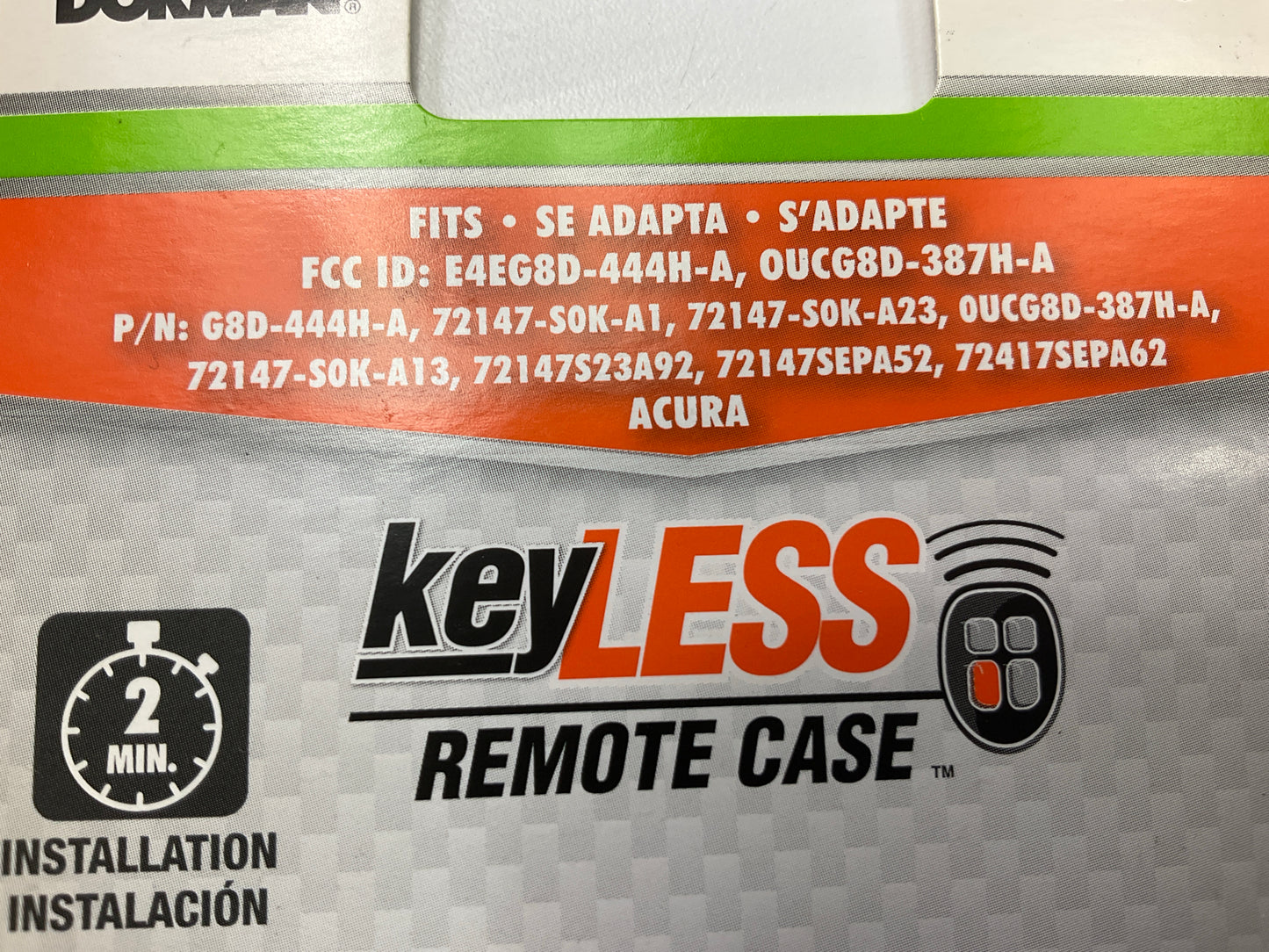 EMPTY CASE ONLY - Dorman 13676 Keyless Entry Remote / Fob Cover