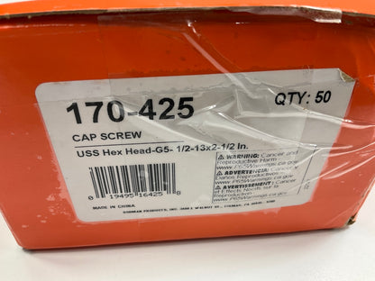 Dorman 170-425 Grade 5 1/2-13x 2-1/2'' Hex Head Cap Screw Bolts - 50 / PACK