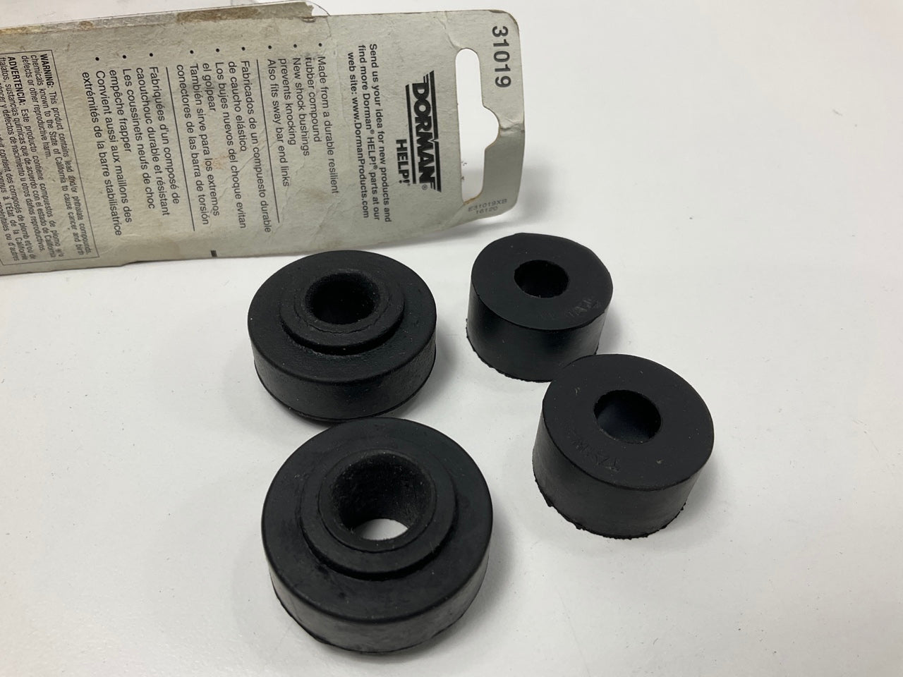 Dorman 31019 Shock Absorber End Link Rubber Mount Bushings, Universal, 4 / PACK