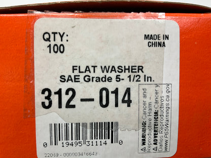 100 Pcs - Dorman 312-014 1/2'' Flat Washers, Grade 5