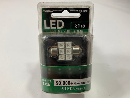 Dorman 3175G-SMD Green LED Dome Light Bulb Light 3175, 6428
