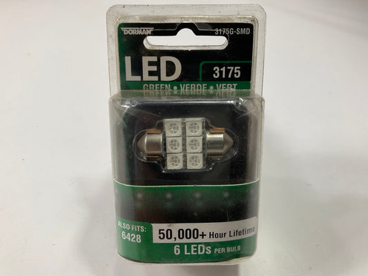 Dorman 3175G-SMD Green LED Dome Light Bulb Light 3175, 6428