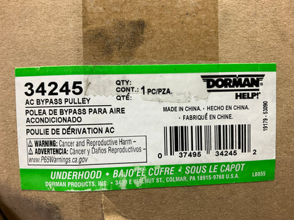 Dorman 34245 A/C Compressor Bypass Pulley