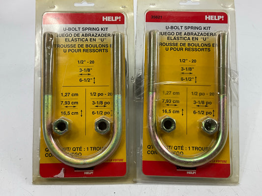 (2) Dorman 35621 Leaf Spring Round U-bolt 1/2 X 6 - 1/2 X 3 - 1/8 Round