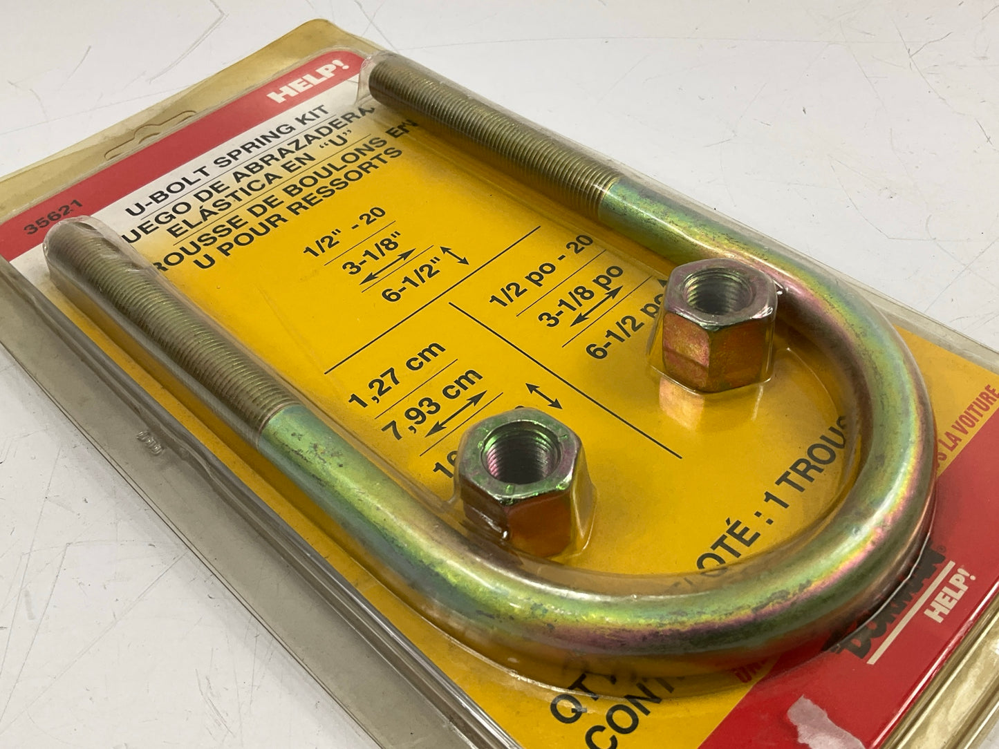 (2) Dorman 35621 Leaf Spring Round U-bolt 1/2 X 6 - 1/2 X 3 - 1/8 Round