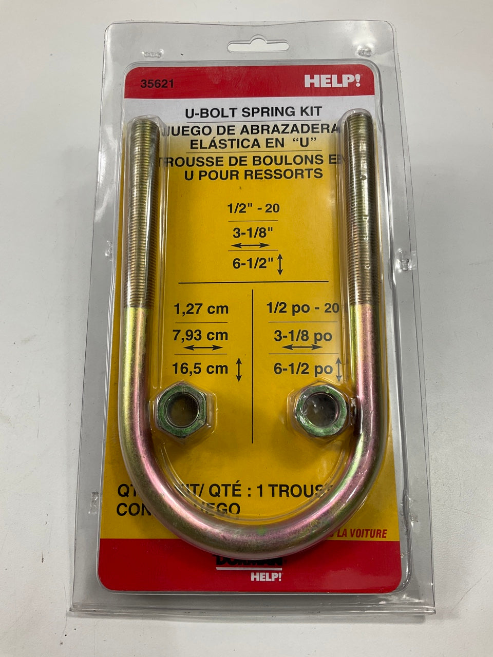 Dorman 35621 Leaf Spring Round U-bolt 1/2 X 6 - 1/2 X 3 - 1/8 Round