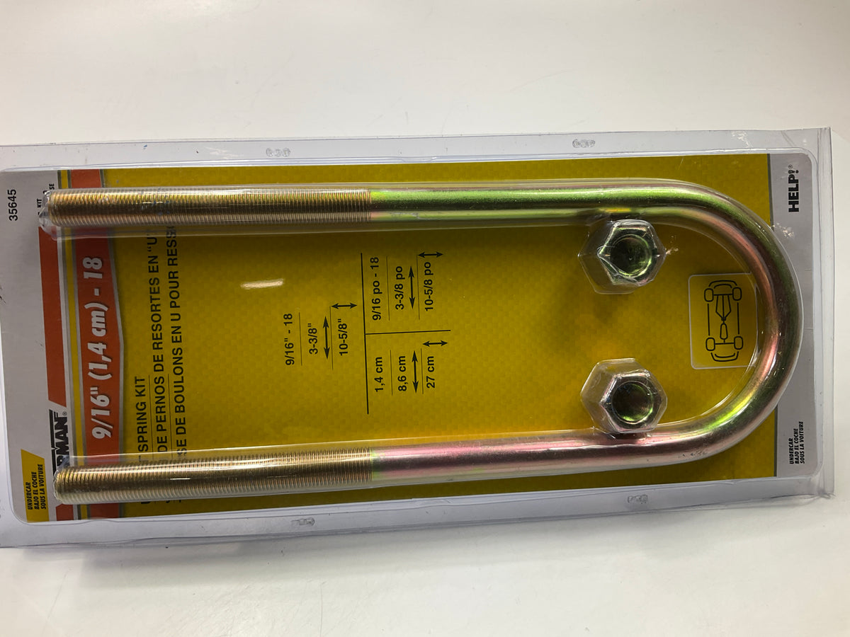 Dorman 35645 Leaf Spring U-Bolt Kit 9/16 X 10 - 5/8 X 3 - 3/8