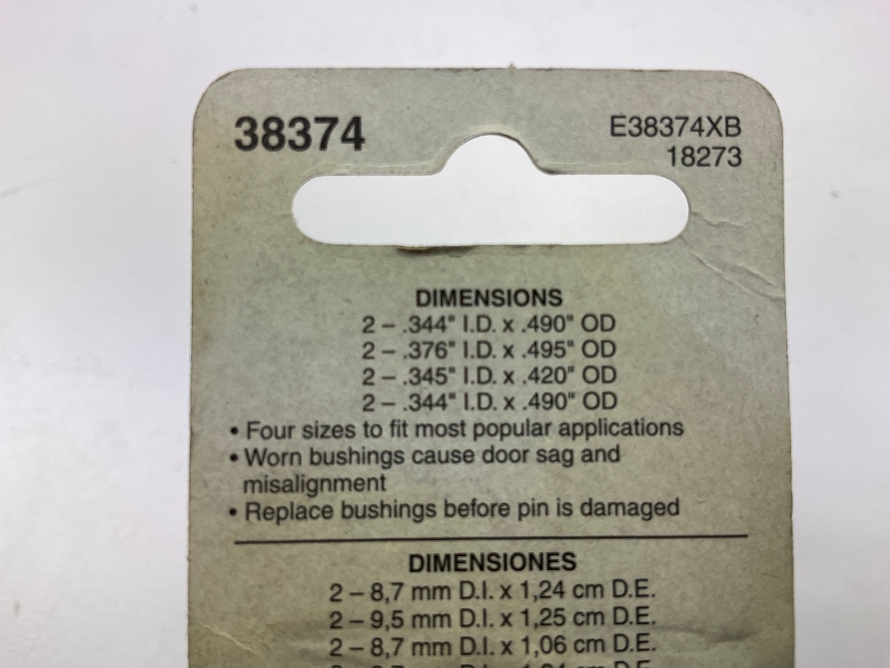 Dorman 38374 Door Hinge Bushings, 4 Sizes To Fit Most Applications