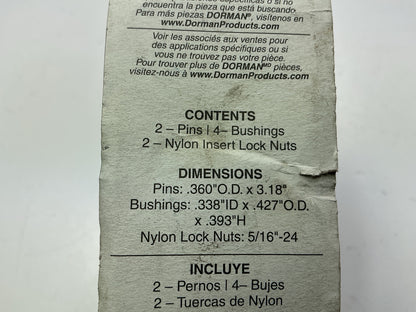 Dorman 38463 Door Hinge Pin And Bushing Kit