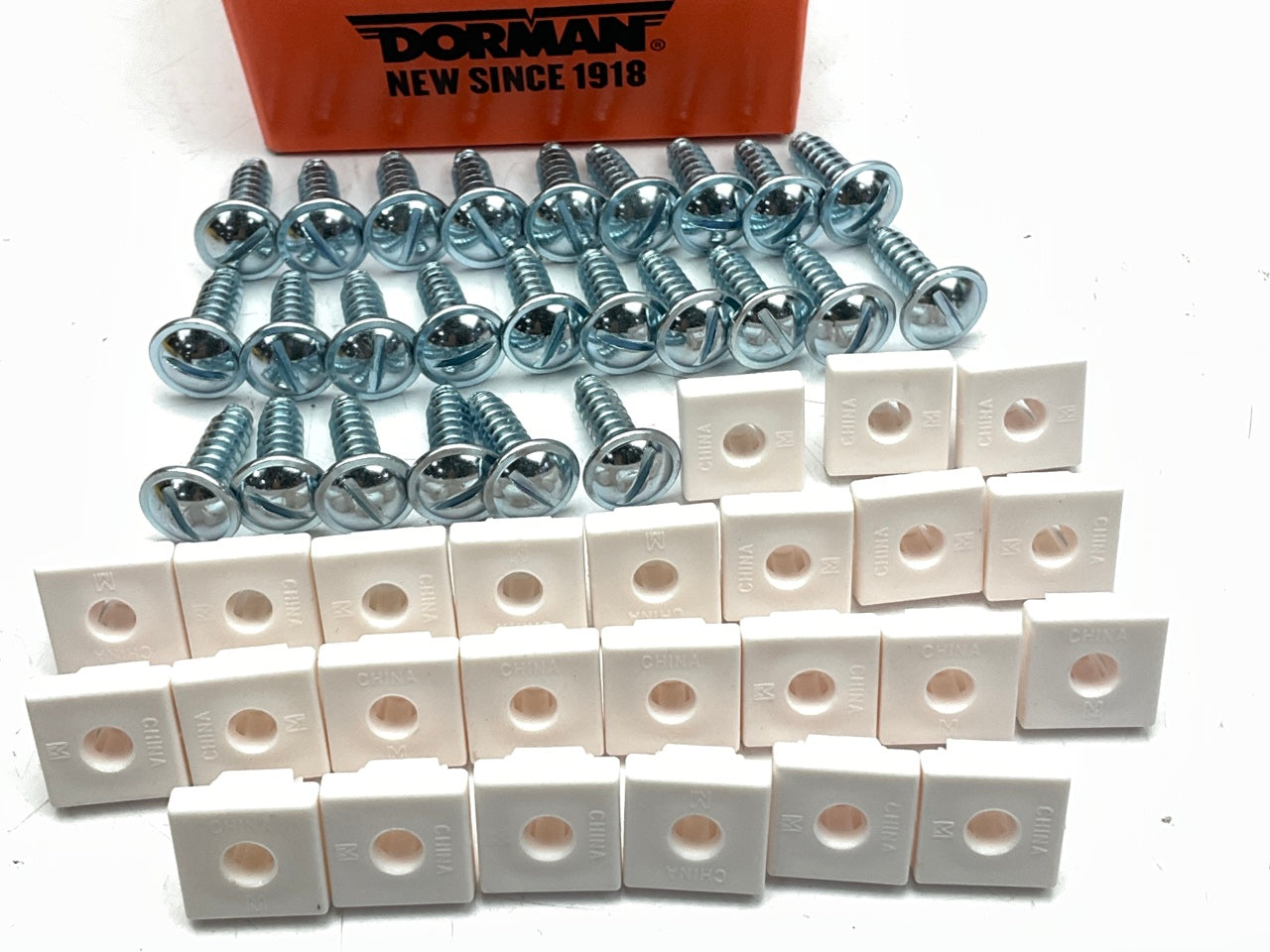 (25) Dorman 395-010 License Plate Fasteners- 1/4 X 3/4 In