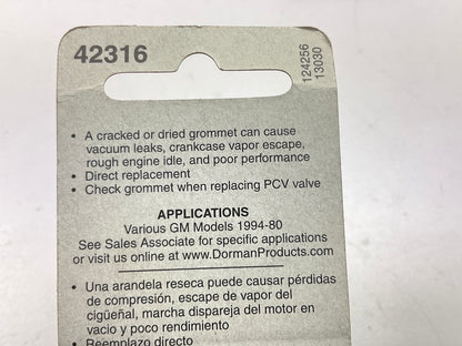 Dorman 42316 PCV Valve Grommet