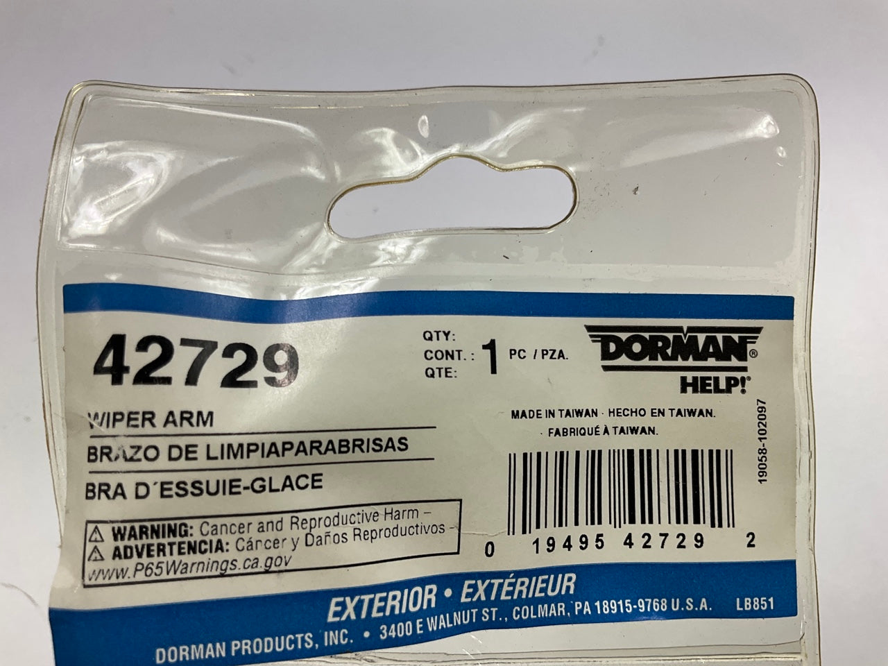 Dorman 42729 Front Left Drivers Side Wiper Arm - 1999-2011 VW Golf, Jetta