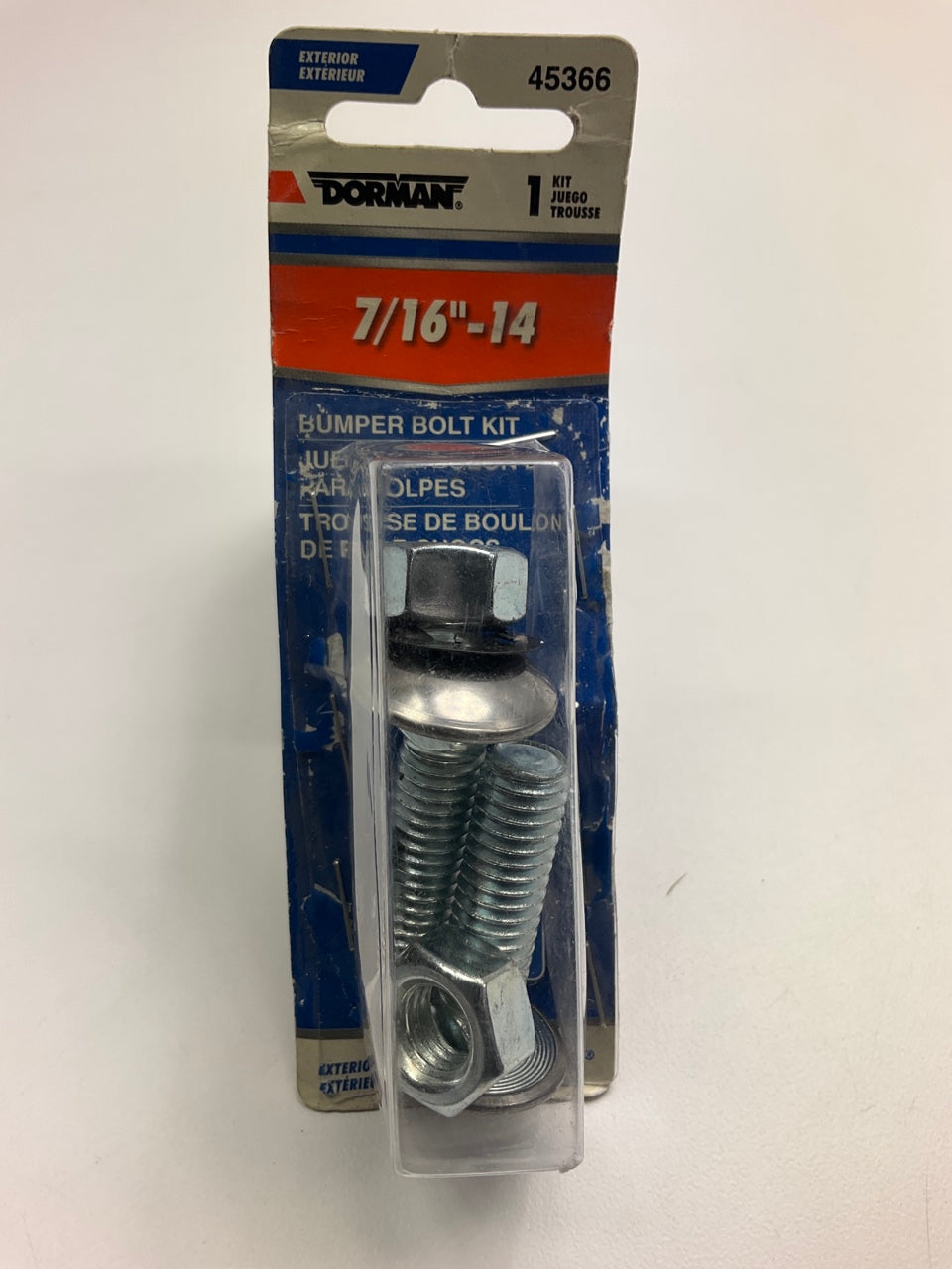 Dorman 45366 Bumper Bolt & Nuts - Stainless Steel - 7/16-14 In. X 1-1/2 In.
