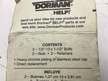 Dorman 45370 Bumper Bolt Kit - 1/2''-13 X 1-1/2''