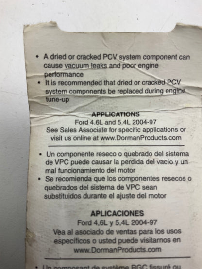 Dorman 46022 PCV Valve 90 Degree Elbow