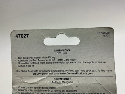Dorman 47027 HVAC Heater Hose Fitting
