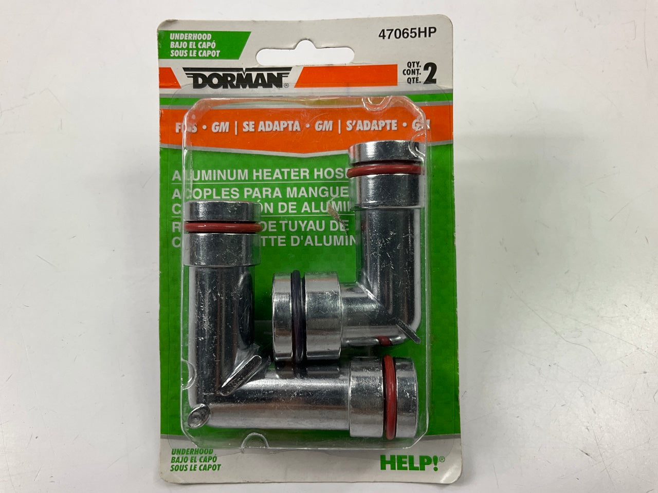 Dorman 47065HP Heater Hose Elbow Fittings - Aluminum - Pack Of 2
