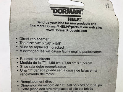 Dorman 47117 HVAC Tee Heater Hose Connector (5/8'' On All 3 Sides)