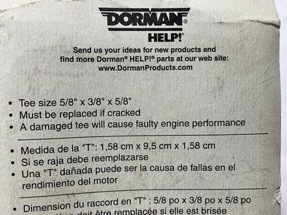 Dorman 47156 HVAC Heater Hose Connector Tee - 3/8'' X 5/8'' X 5/8''