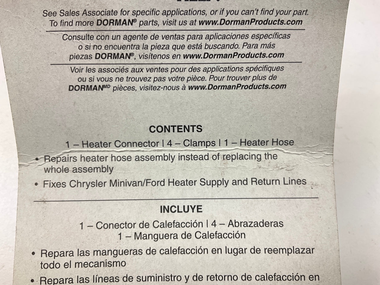 Dorman 47238 HVAC Heater Hose Connector