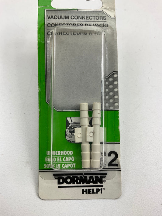 Dorman 47300 - 1/8 In. X 1/8 In. Hard Vacuum Tubing Connector - Pack Of 2