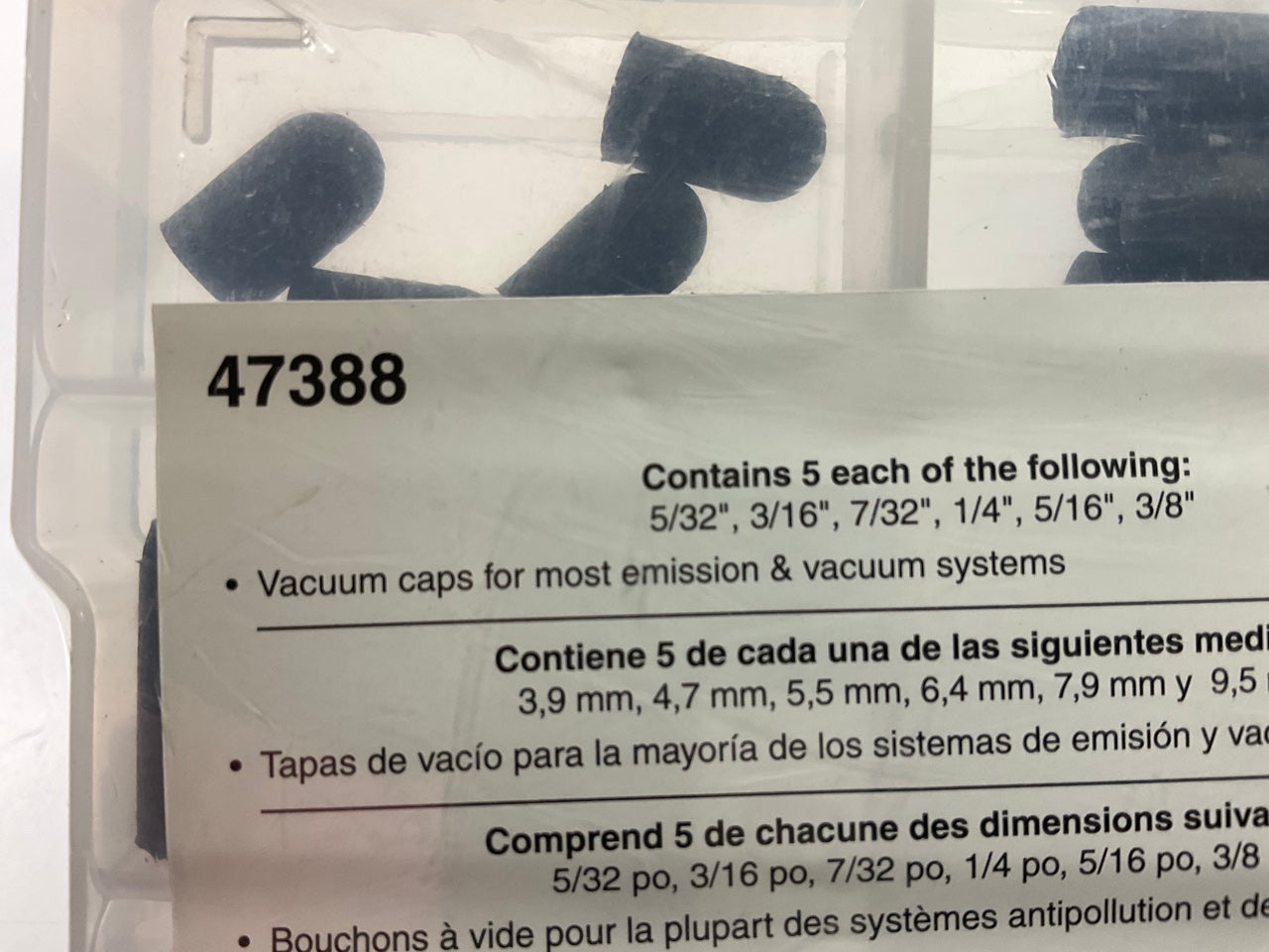 Dorman 47388 30 Piece Vacuum Cap Assortment Value Pack