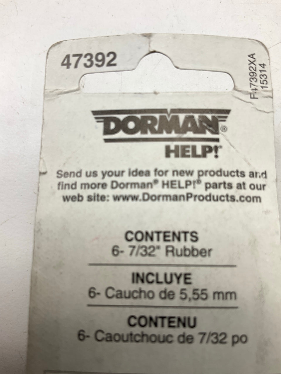 Dorman 47392 7/32'' Rubber Vacuum Caps, 6 / PACK