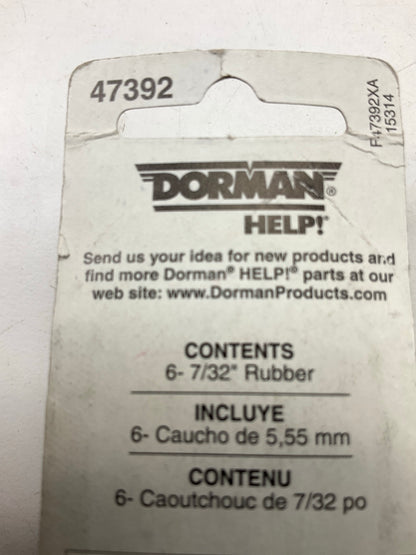 Dorman 47392 7/32'' Rubber Vacuum Caps, 6 / PACK