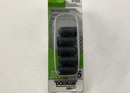 5 PACK - Dorman 47393 1/4'' Rubber Black Vacuum Caps