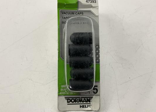 5 PACK - Dorman 47393 1/4'' Rubber Black Vacuum Caps