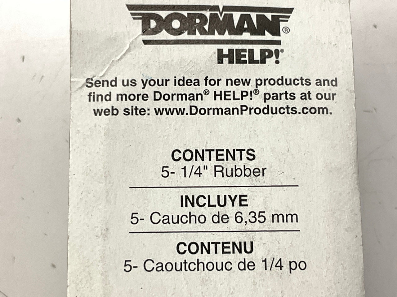 5 PACK - Dorman 47393 1/4'' Rubber Black Vacuum Caps