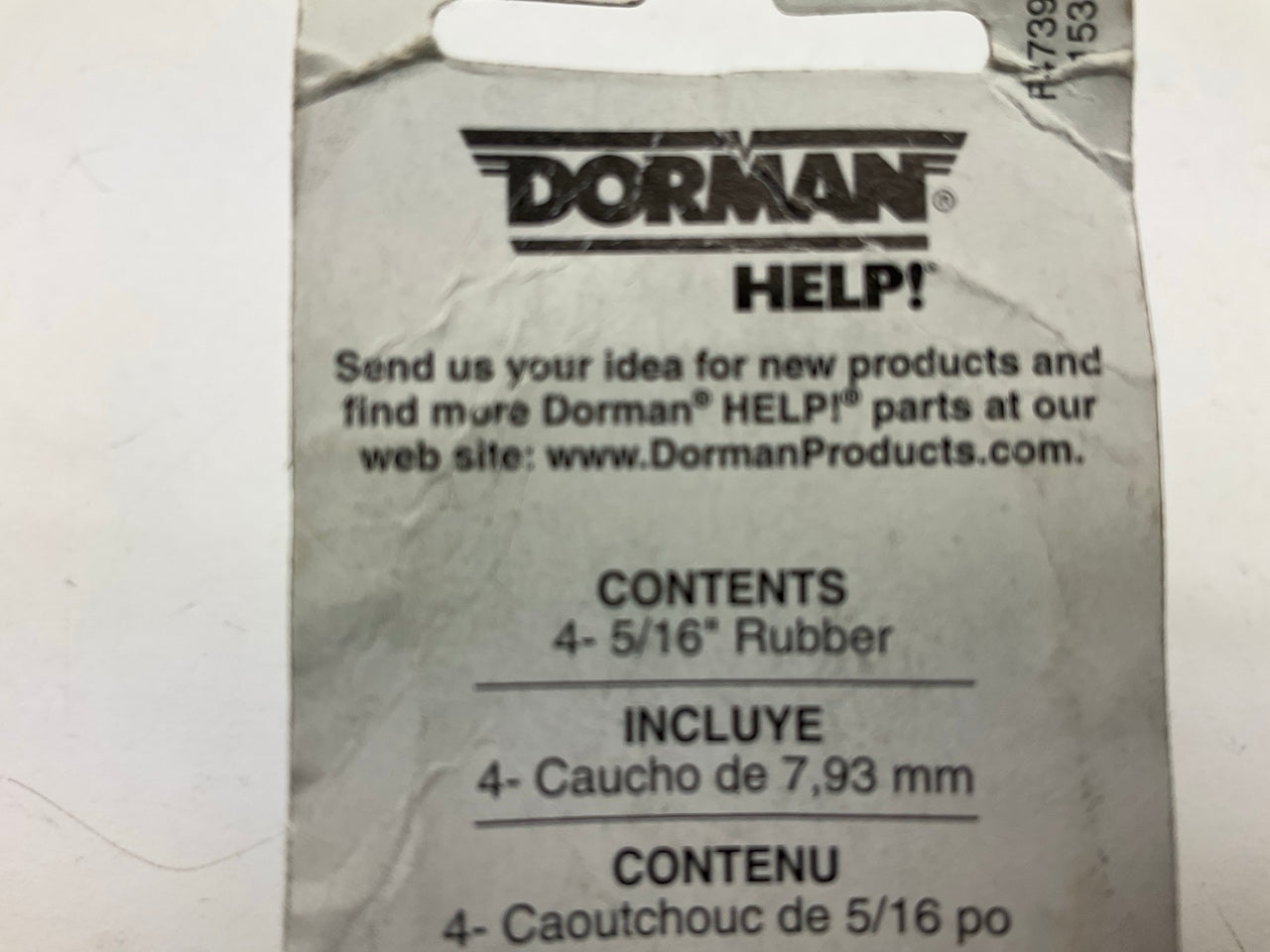 Dorman 47394  5/16'' Rubber Vacuum Caps - Pack Of 4