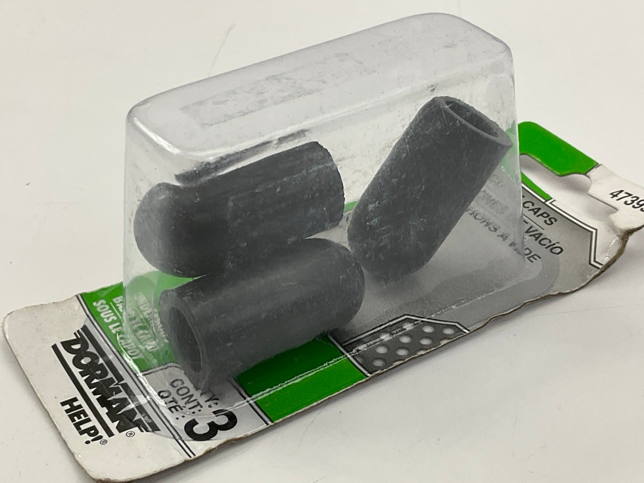 Dorman 47395  3/8'' Rubber Vacuum Caps - 3 Pieces