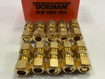 (10) Dorman 490-025 Universal Compression Brass Fitting, 3/8''