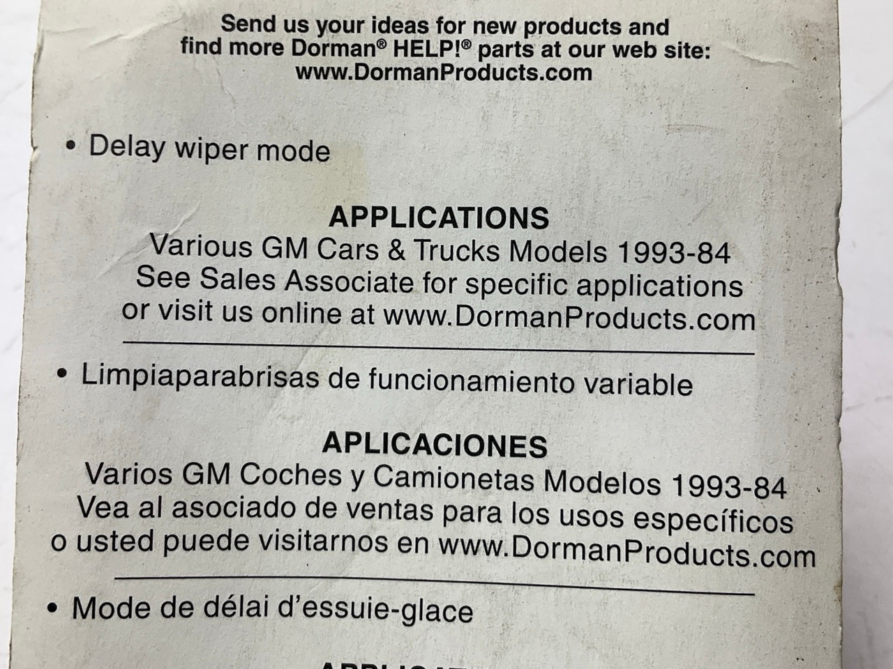 Dorman 49286 Turn Signal / Cruise Control / Wiper Delay Switch