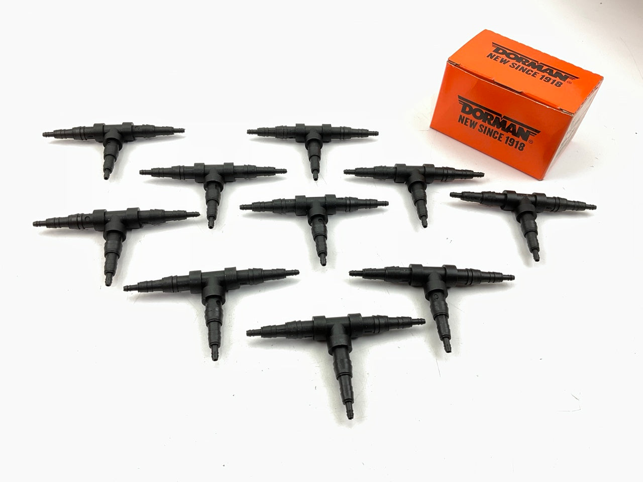 10 PACK - Dorman 493-011 1/8'' Or 1/4'' Or 3/8'' Hard Vacuum Tubing Tee Connectors