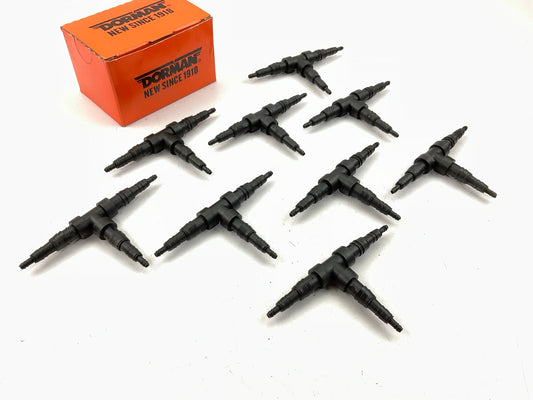 9 Pcs - Dorman 493-011 1/8'' Or 1/4'' Or 3/8'' Hard Vacuum Tubing Tee Connectors