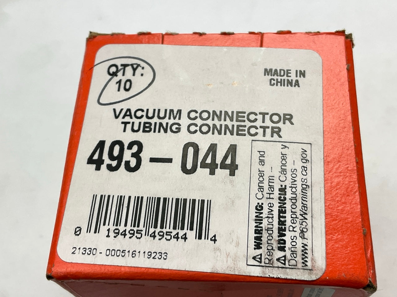 10 Pack - Dorman 493-044 3/8''x1/4'' Hard Vacuum Tubing Tube Connector Adapter