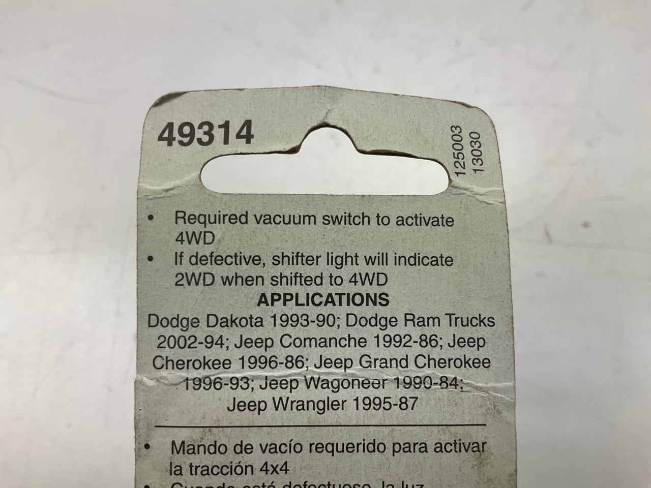 Dorman 49314 Transfer Case Switch