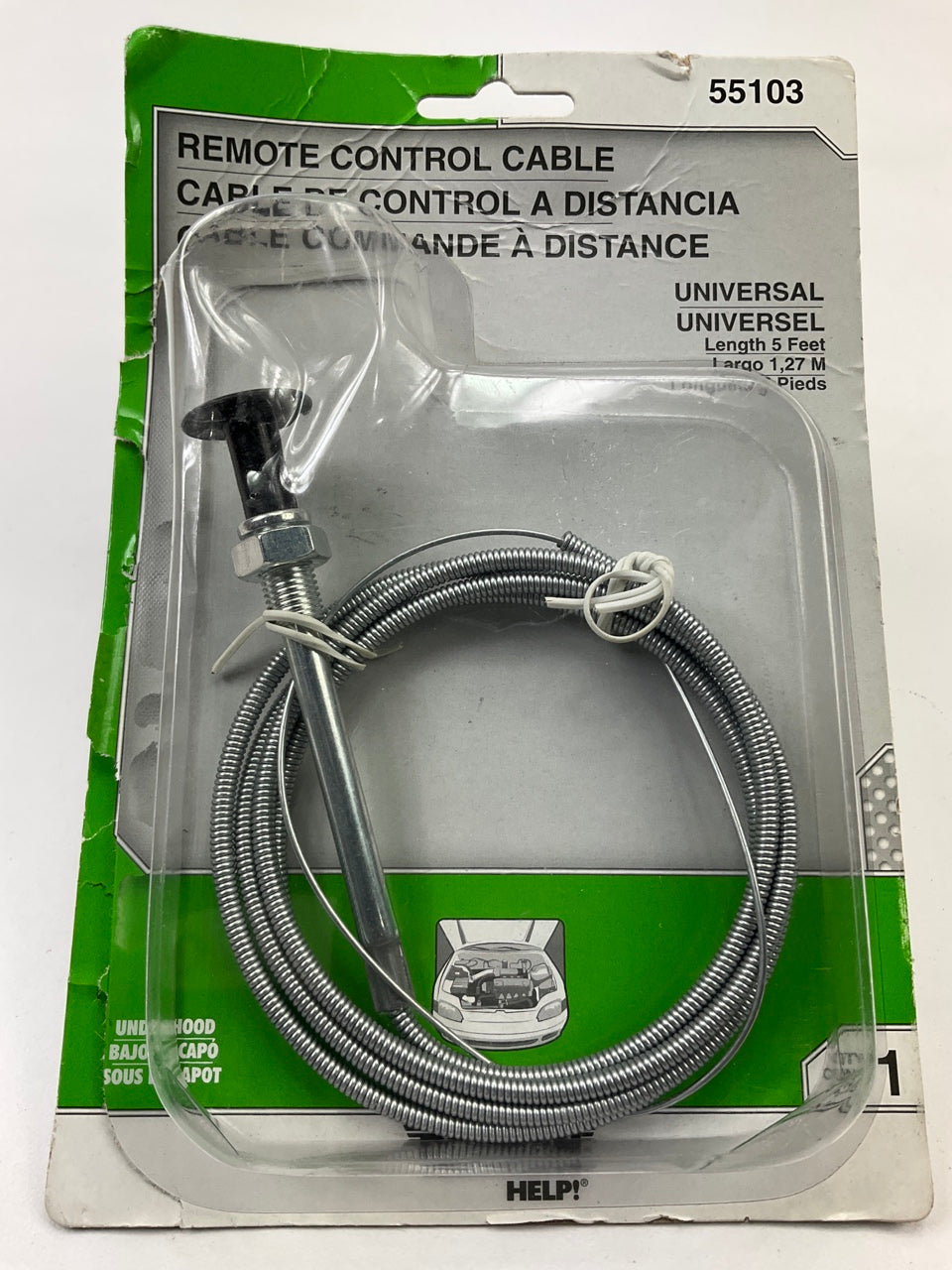 Dorman 55103 Universal Remote Control Cable - 60'' Long, .047'' Wire, 7/8'' Knob