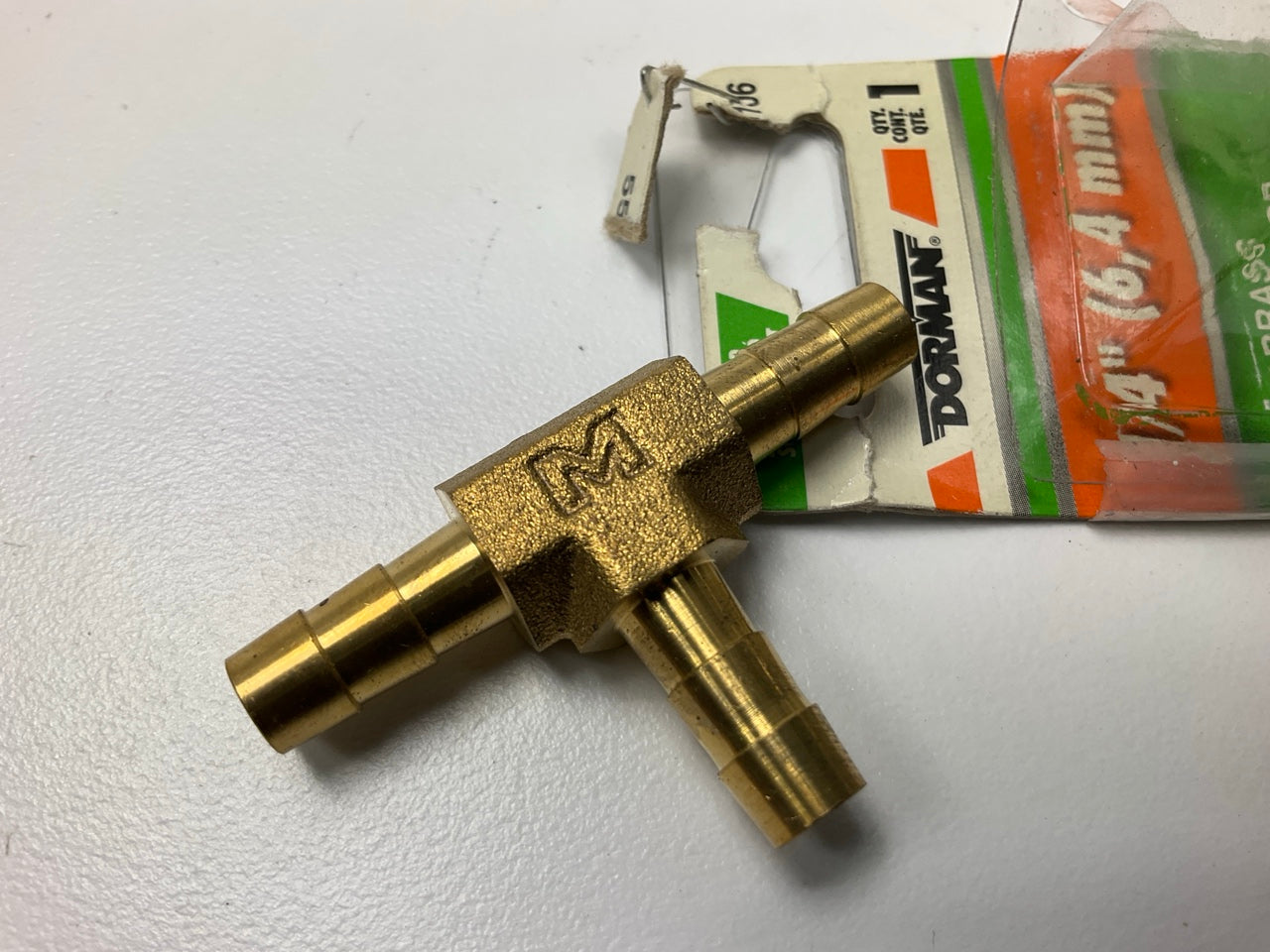 Dorman 55106 1/4 In. Barb Brass Tee Connector