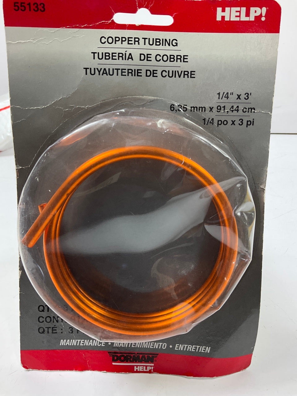 Dorman 55133 Copper Tubing Line Roll - 1/4'' ID X 36'' Long X .030'' Wall