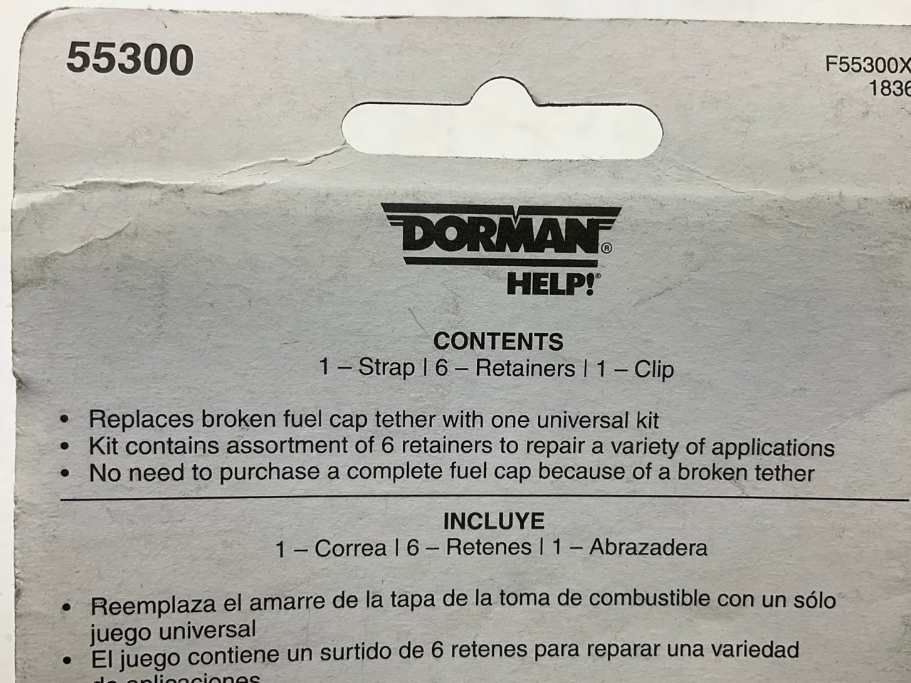Dorman 55300 UNIVERSAL Fuel Tank Tether Gas Cap Tether Strap Kit
