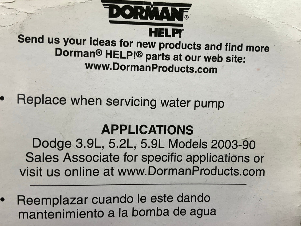 Dorman 56399 Water Pump Inlet Heater Bypass Tube