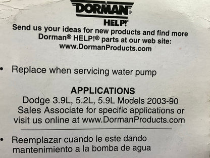 Dorman 56399 Water Pump Inlet Heater Bypass Tube
