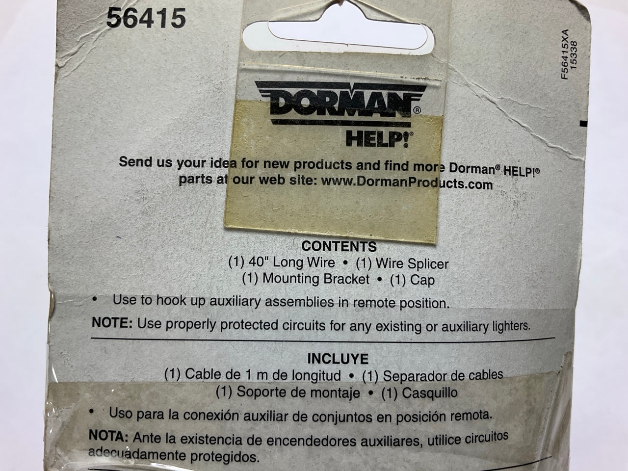 Dorman 56415 Universal Dash Mount Cigarette Lighter Receptacle Socket Kit