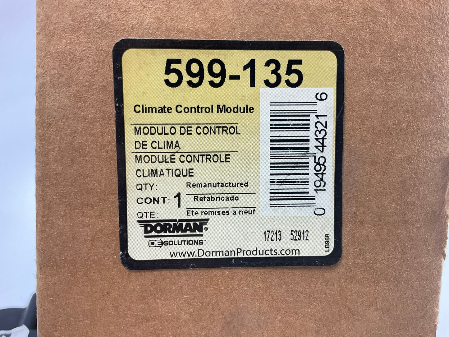 REMAN. Dorman 599-135 Front A/C Heater Climate Control Switch Panel 97-00 Malibu