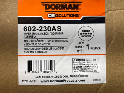 Dorman 602-230AS Windshield Wiper Motor & Linkage 15779727, 15846942, 15940208
