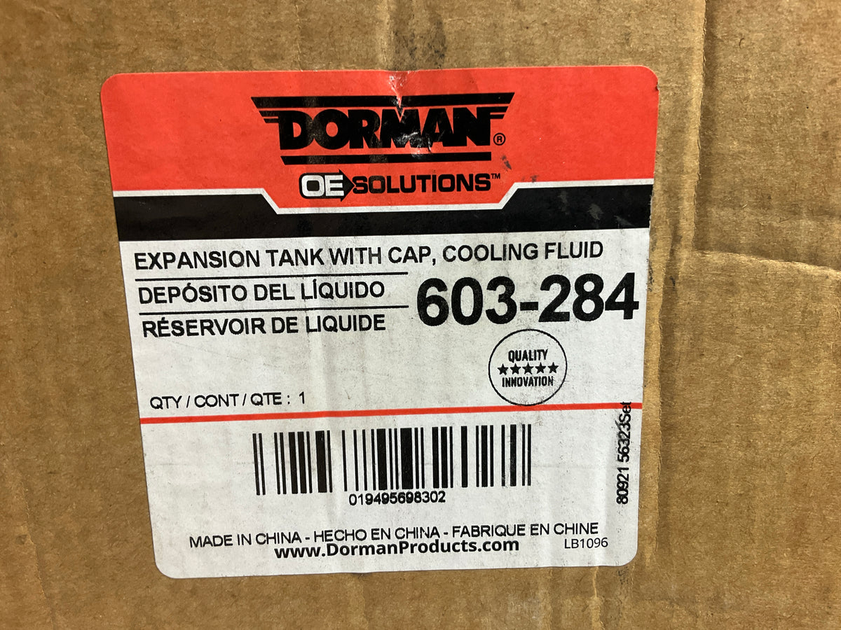 MISSING CAP Dorman 603-284 Engine Coolant Reservoir Tank